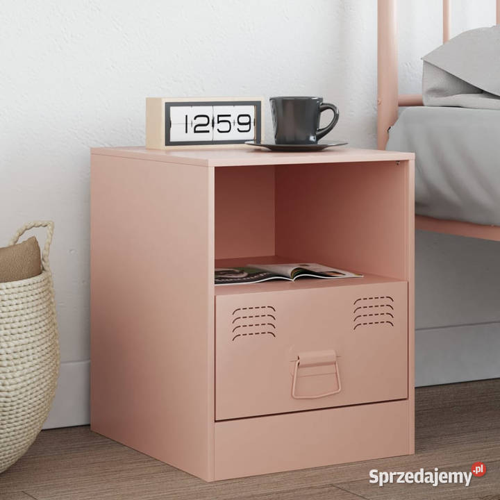 Szafka nocna różowa 345x39x44 stal WM841753 Nocne Warszawa