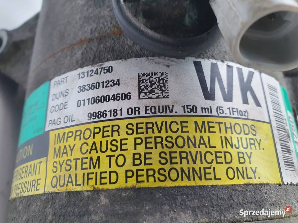 SPRĘŻARKA KLIMATYZACJI Opel MERIVA 16 16V lubelskie Chełm