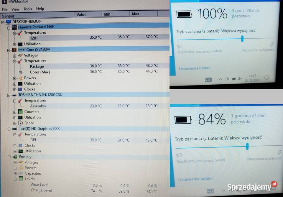 Laptop HP Pavilion G6 156 I52430M 8GB 128GB śląskie Mstów