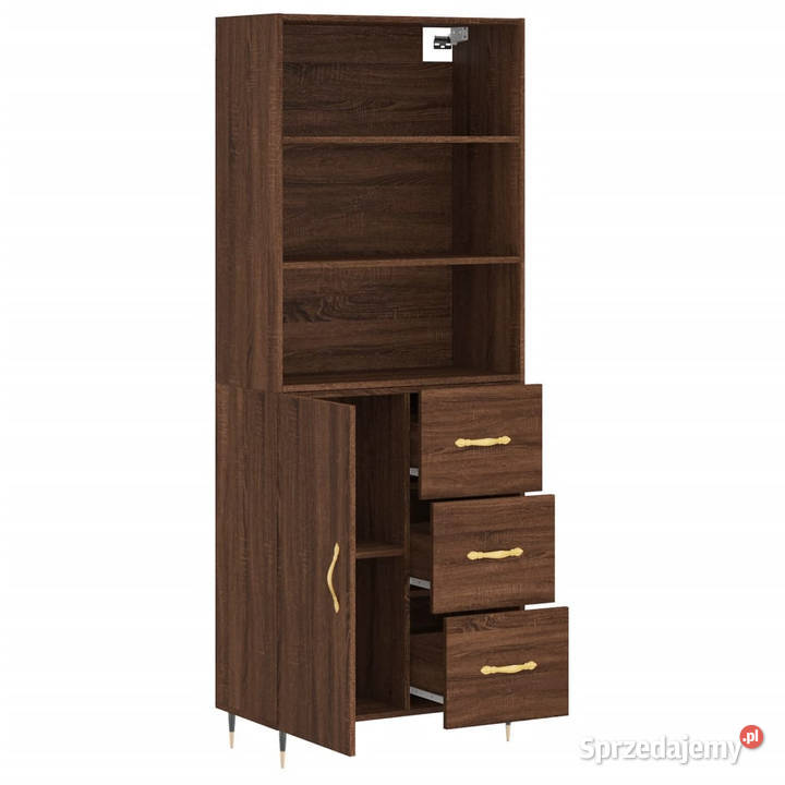 Witrynka brązowy dąb 695x34x180 materiał Warszawa sprzedam
