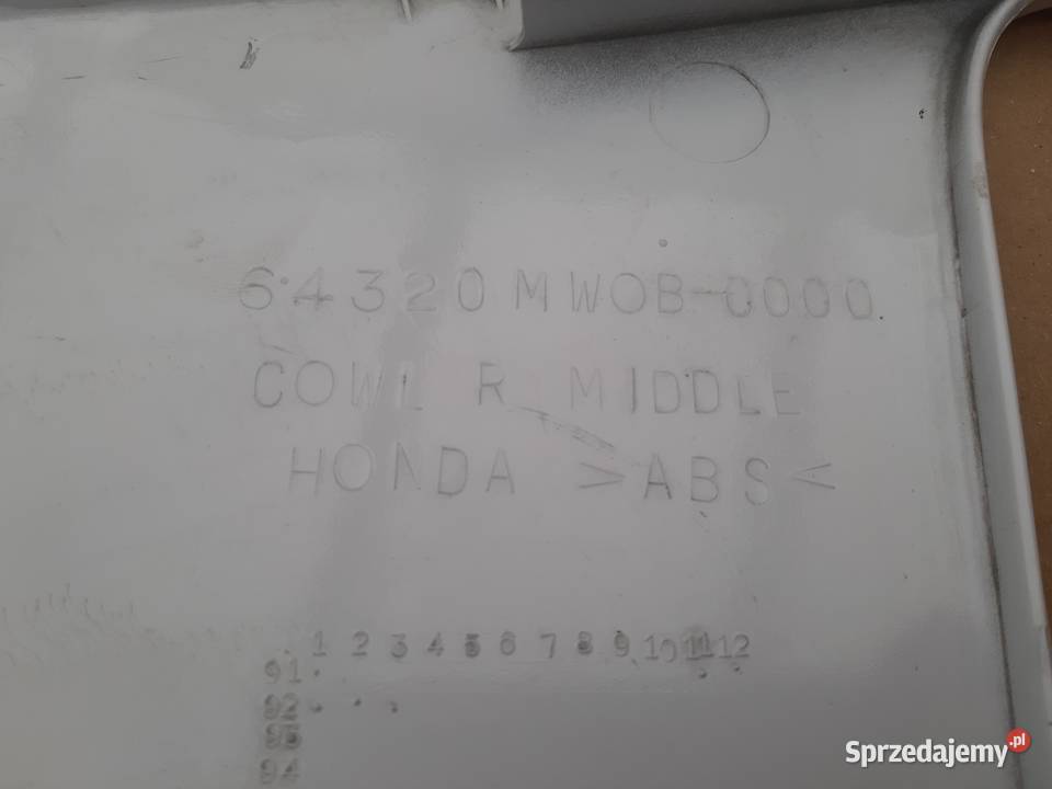 HONDA CBR 900RR OWIEWKA PRAWY BOCZEK OSŁONA Szyby i owiewki lubuskie Bieleń