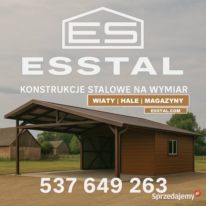 Wiata Blaszana Garaż HALA MA MASZYNY Magazyn Sprzedaż pomorskie Kwidzyn