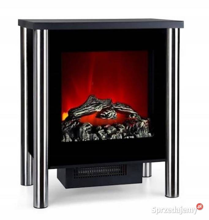 Kominek elektryczny LED ścienny grzeje efekt Piece i kominki