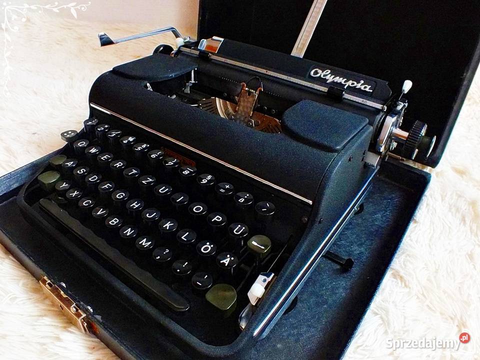 Stara zabytkowa maszyna do pisania Olympia z lat Antyki, Sztuka, Kolekcje lubuskie Żary