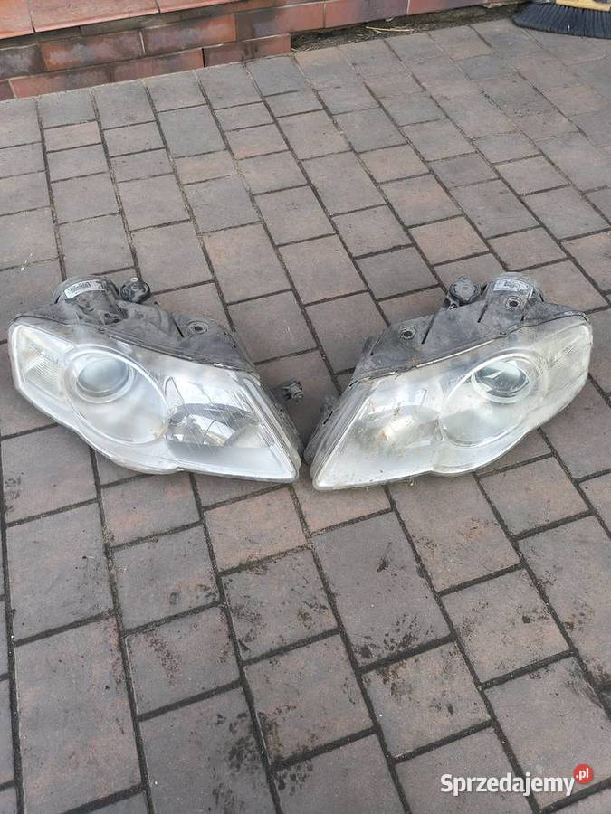 Reflektory lampy lewa i prawa przednie Passat B6 Lampy przednie wielkopolskie Chodybki