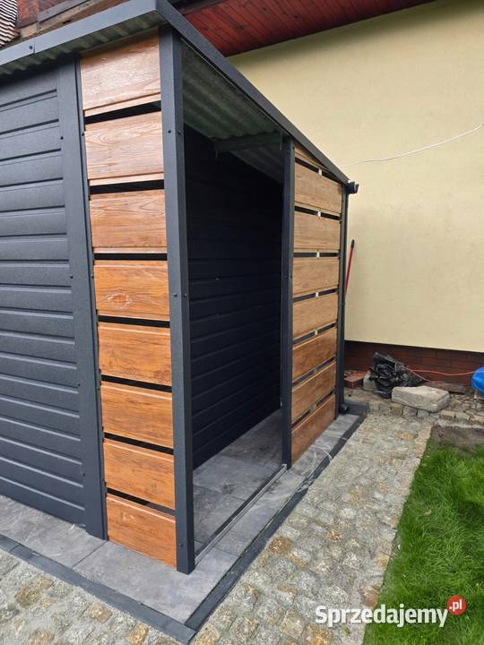 Schowek ogrodowy 5x3 jednospadowy ciemny grafit Jodłownik