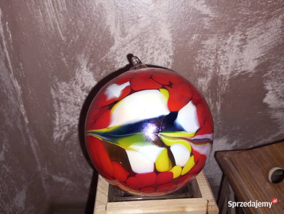 Bombka szklana duża lubelskie Biłgoraj