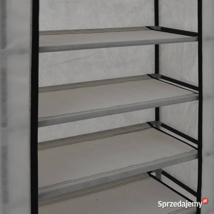 Szafka na buty z osłoną szara 58x28x106 tkanina