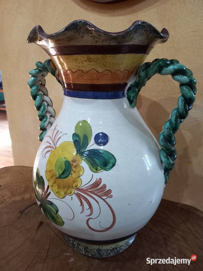 Duży wazon ręcznie malowany Lipno sprzedam