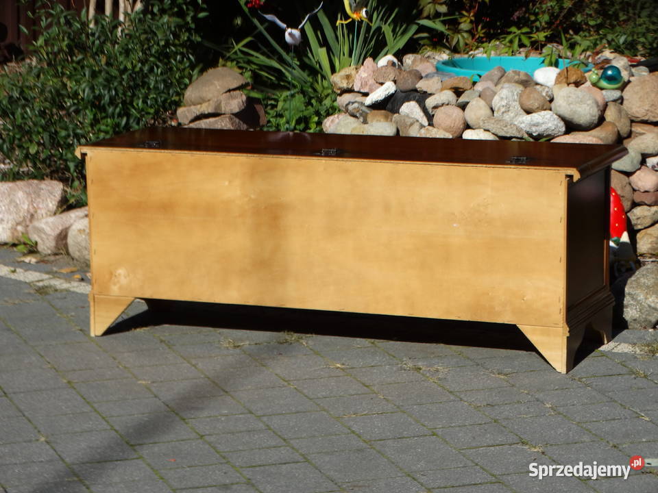 Skrzynia kuferek pufa retro sklejka ławka 42.5cm Biłgoraj sprzedam