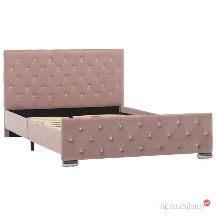 Rama łóżka różowa tapicerowana aksamitem 120x200 mazowieckie Warszawa sprzedam