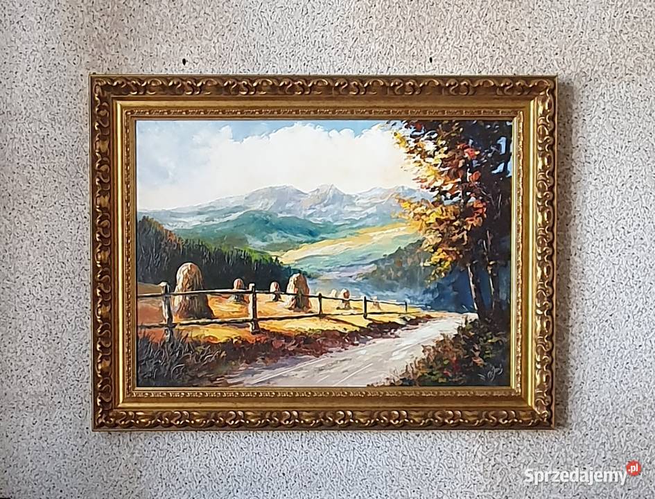 Duży obraz olejny ręcznie malowany Nowy Sącz