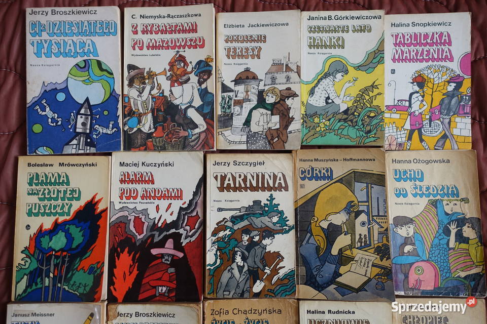 Zestaw 15 książek z seriiBiblioteka młodych warmińsko-mazurskie Kętrzyn