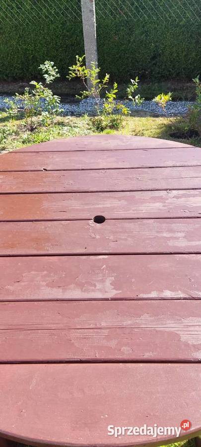 Używany drewniany stół ogrodowy Adamowice sprzedam