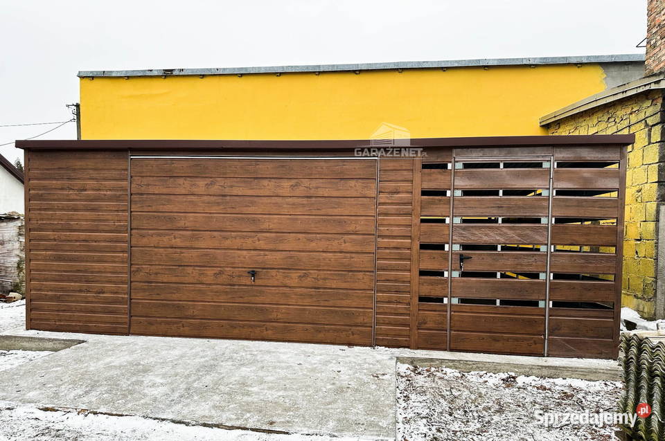 GARAŻ BLASZANY 5X6 WIATA 2x6 BRAMA UCHYLNA DRZWI Łapanów