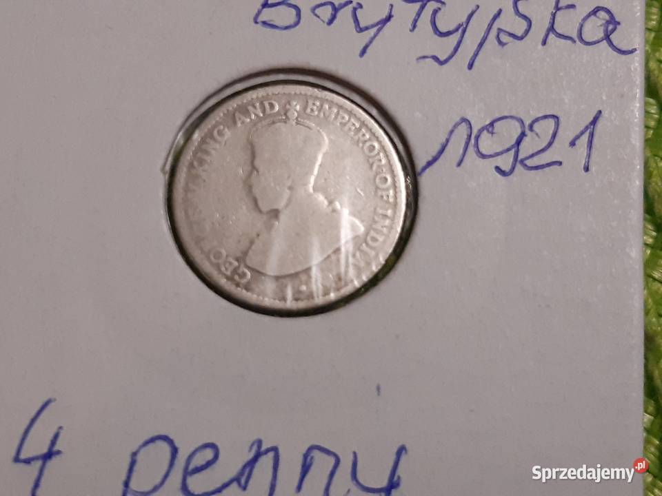 moneta srebrna Gujany Brytyjskiej z 1921r Łomża