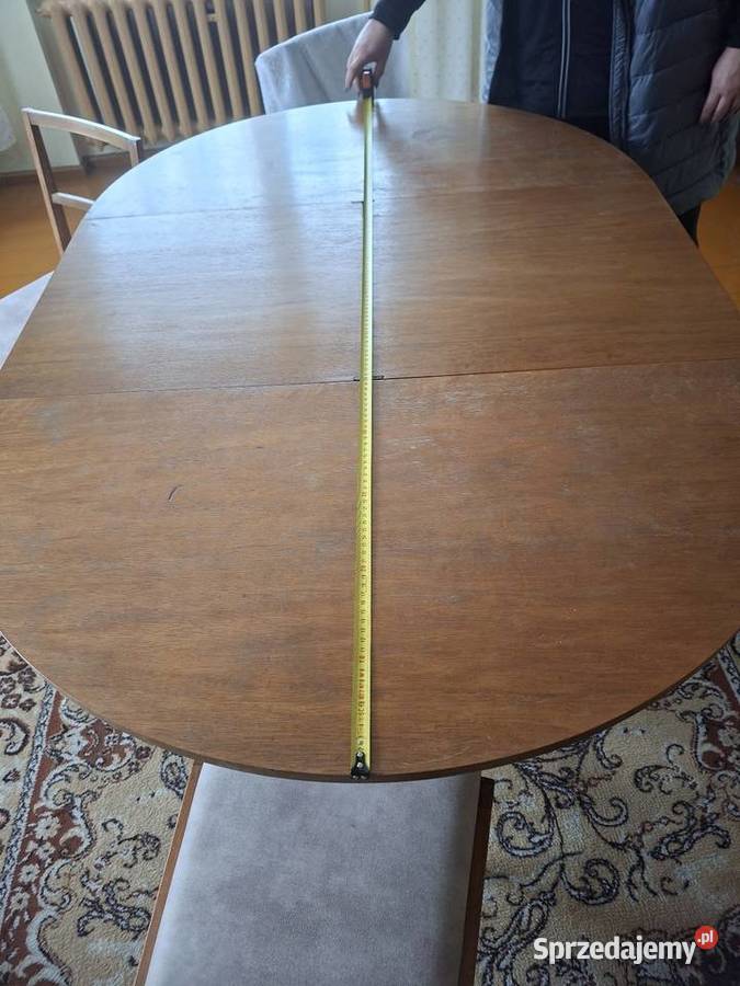 Stół jadalny owalny PRL