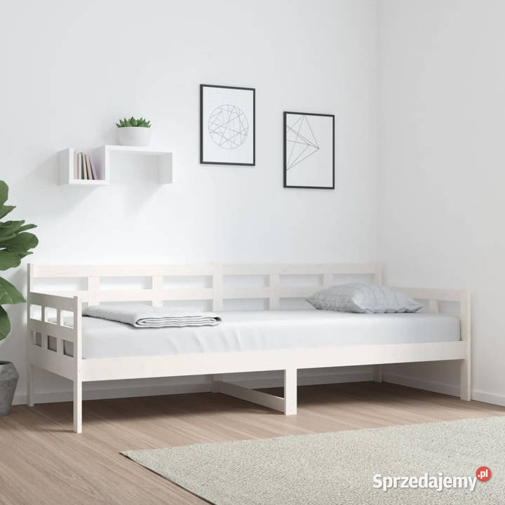 Łóżko dzienne białe lite drewno sosnowe 80x200 mazowieckie Warszawa sprzedam