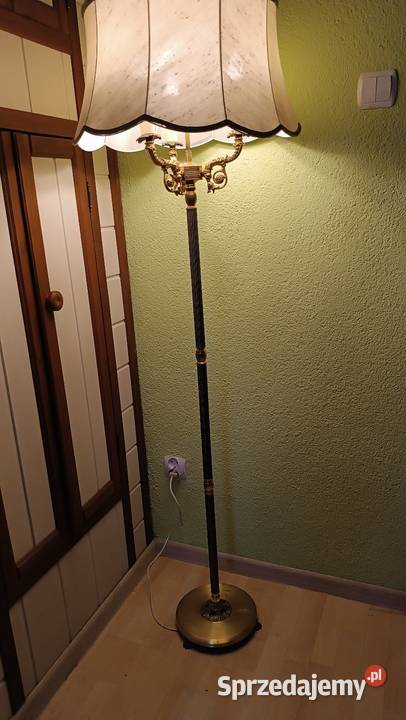 Lampa podłogowa mosiężna