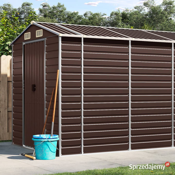 Szopa ogrodowa brązowa 191x895x198 stal mazowieckie