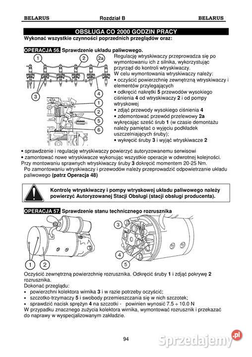BELARUS MTZ 1523 I POCHODNE instrukcja obsługi Stalowa Wola