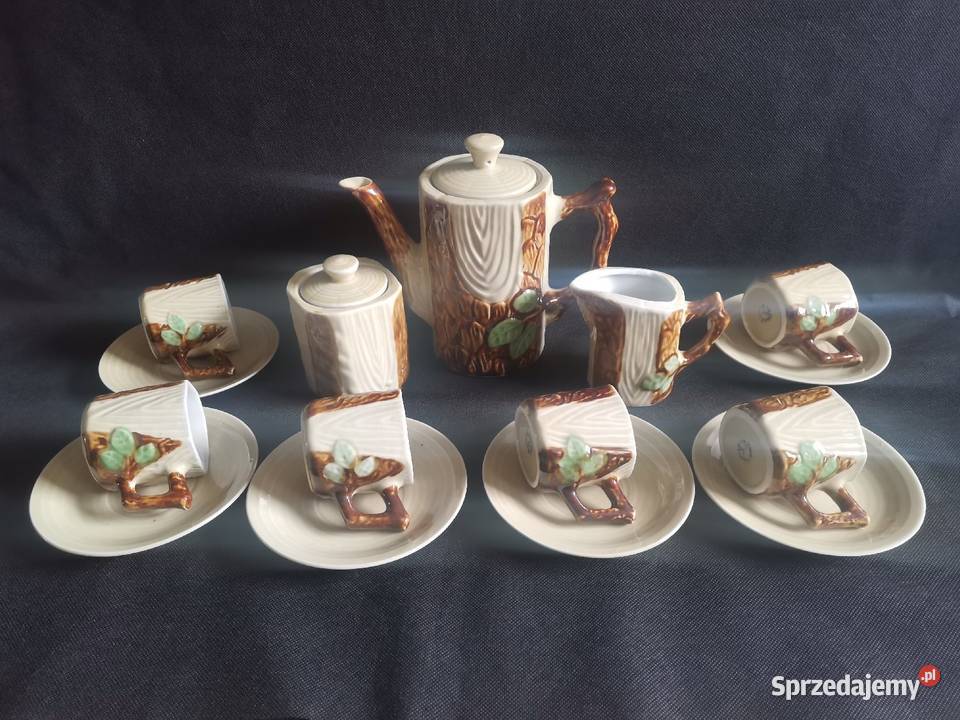 Stary serwis kawowy D P R K Korea Północna Porcelana i szkło Siemianowice Śląskie