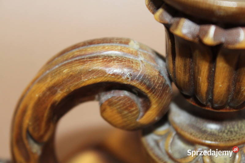 Drewniany świecznik z rączką 67 FiaF sprzedam