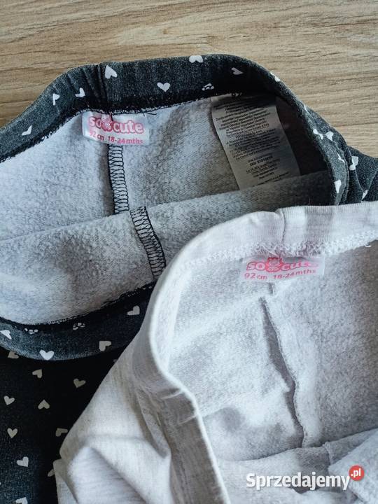 Legginsy dziewczęce 2pak ocieplane 92 Płock