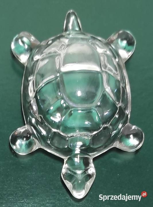 Unikat Huta Szkła Lucyna Żółw z kryształu Warszawa