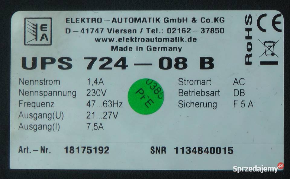 fotowoltaika Zasilacz UPS 72408 B i bateria 24 V Wrocław