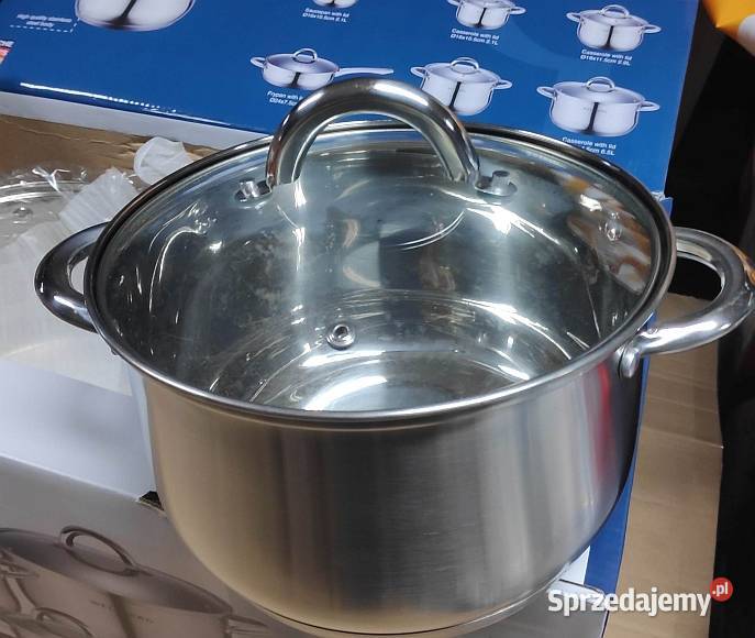 Garnki 12 el Wellberg stalowe indukcja gaz Łódź