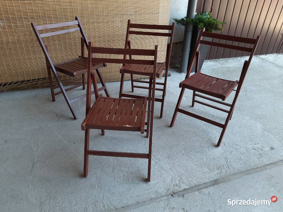 krzesła drewniane , składane / 205