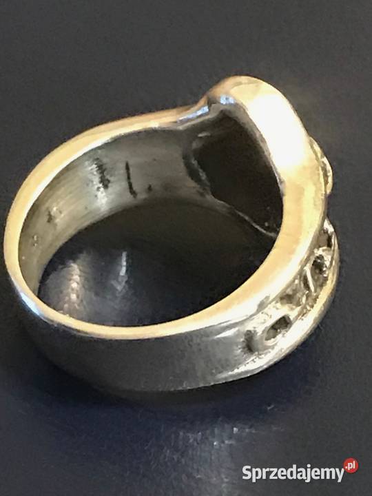 Pierścień srebrny pr 925 z symboliką czaszki z srebrne Warszawa