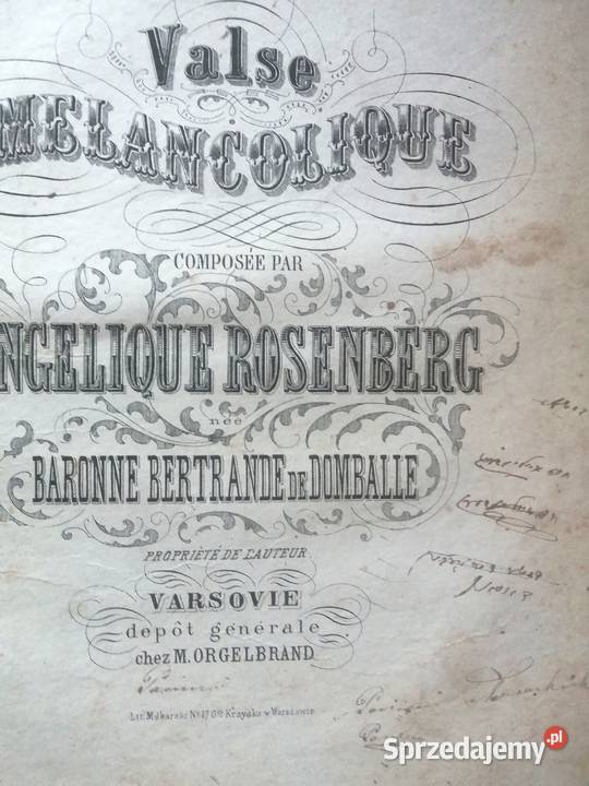 Zbiór partytur z końca XIX w Łódź sprzedam