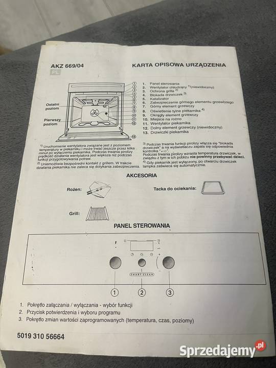 Sprzedam piekarnik Whirpool 6 zmysł z funkcją do zabudowy Płock