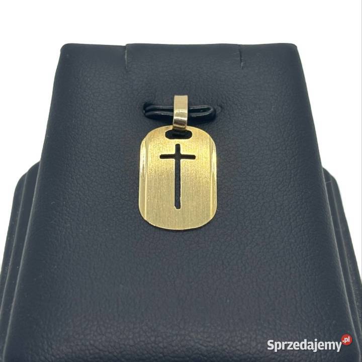 Nowa Złota Zawieszka Próby 585 090g Krzyż złoto Wisiorki Elbląg