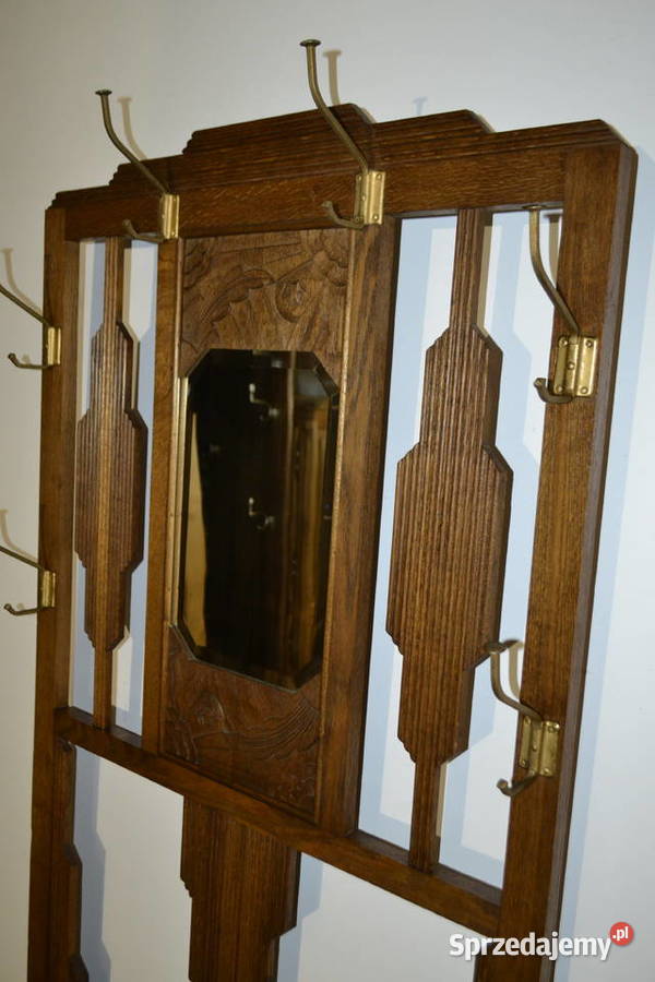 wieszak garderoba artdeco 1920 dąb2 Będzin