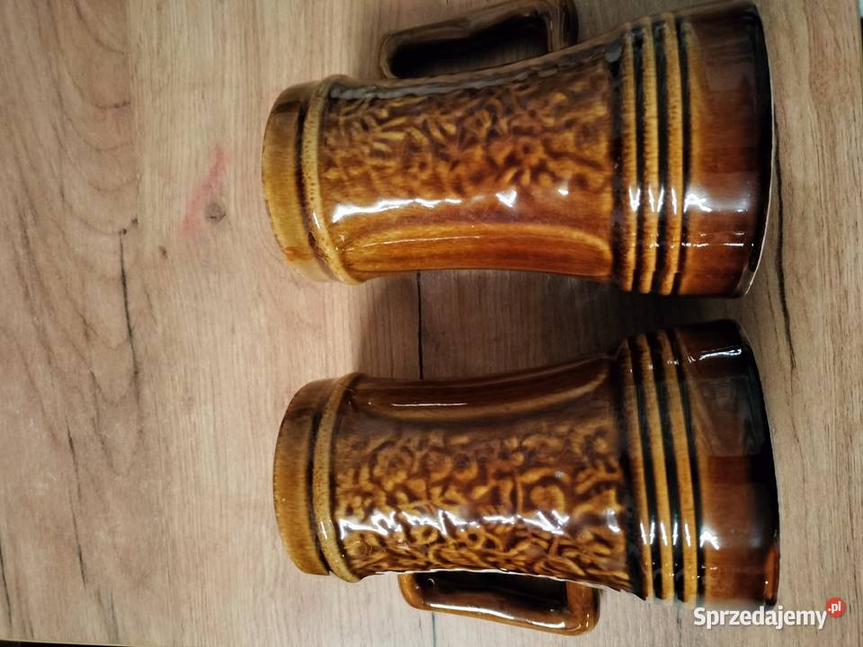 Dwa kufle ceramika Mirostowice prl Choszczno