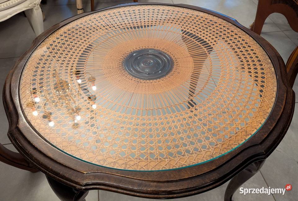 Wspaniały okrągły stolik dębowysklep Dąbrowa śląskie
