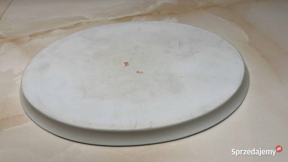 Patera z czarnymi tulipanami Półmisek Sygnatura Gdańsk