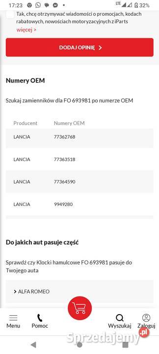 Klocki hamulcowe format Bosch oem 0986424594 Części samochodowe