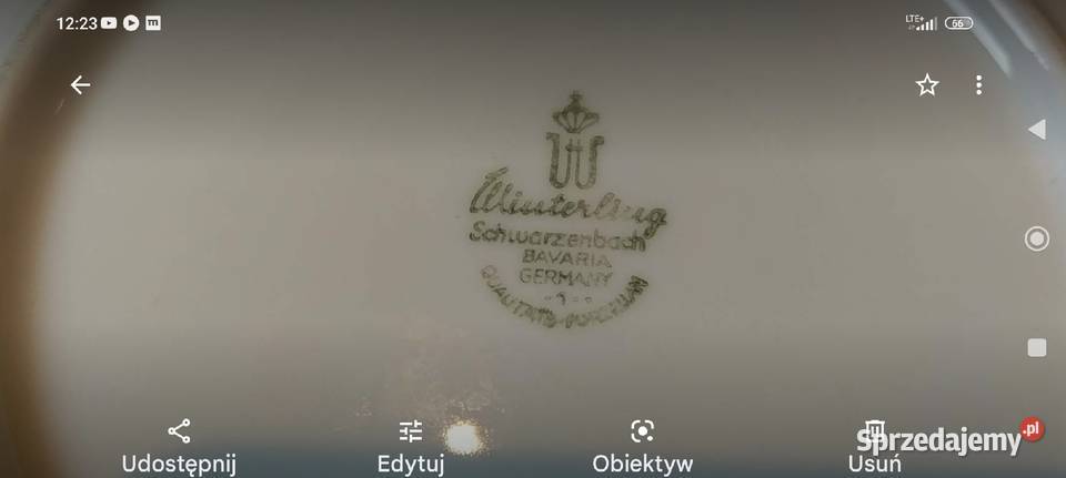 Talerzyki deserowe ręcznie malowane porcelana Wrocław sprzedam