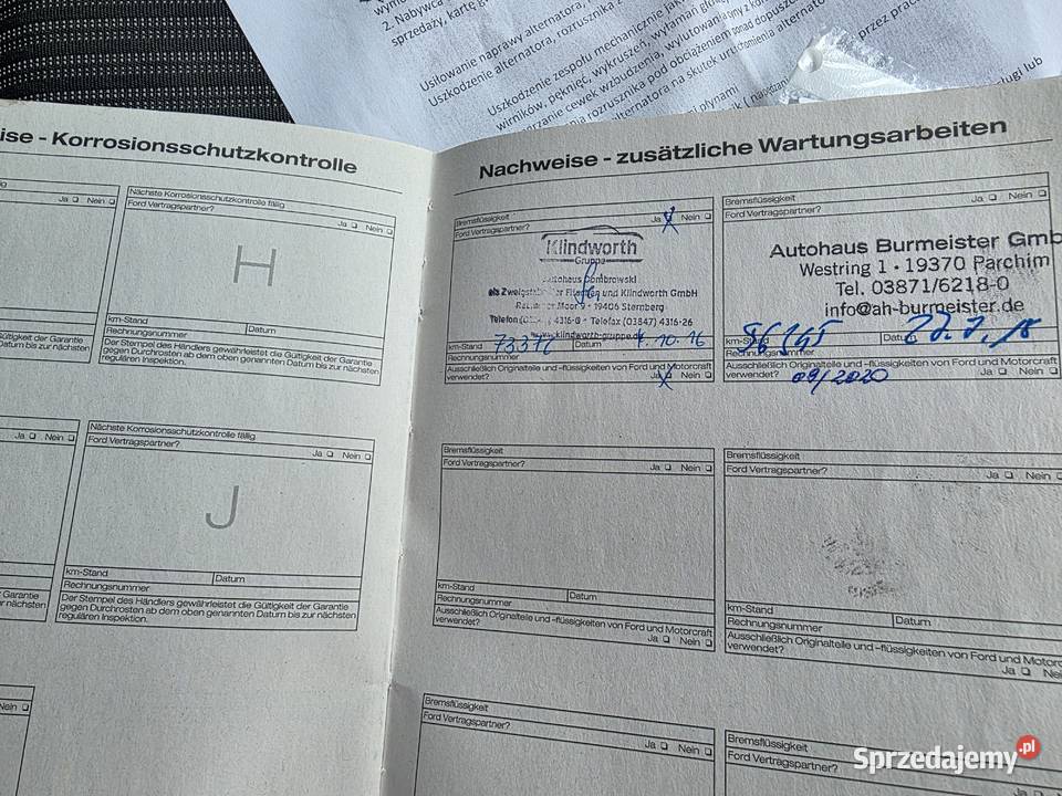 Ford grand c keyless Android oryginalny przebieg