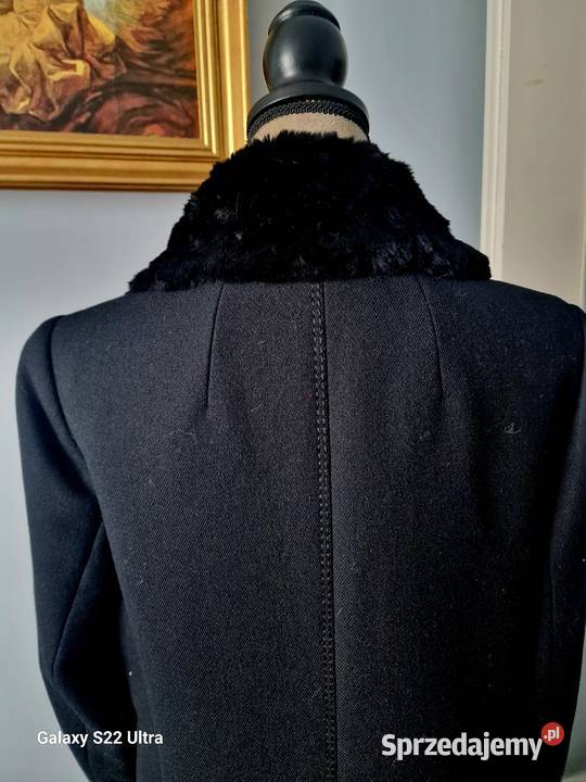 Płaszcz luksusowy Delmod International czarny Skierniewice