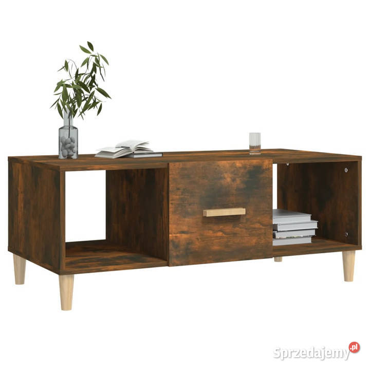 Stolik kawowy przydymiony dąb 102x50x40 WM817525