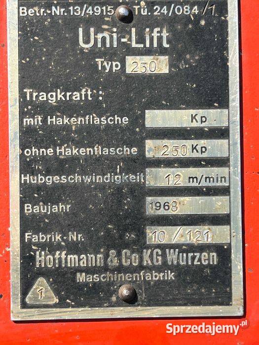Wyciągarka Elektryczna Łańcuchowa 12mmin 380V Multiszlifierki Tuliszków