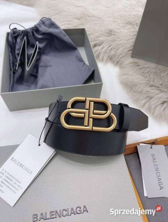 Pasek Balenciaga czarny skórzany 25 rozmiar 80 Paski Kraków