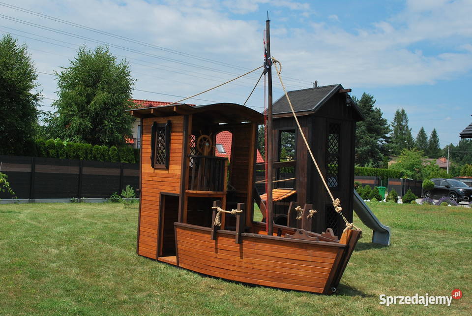 Drewniany PLAC ZABAW KUTER rybacki wieżyczka sprzedam