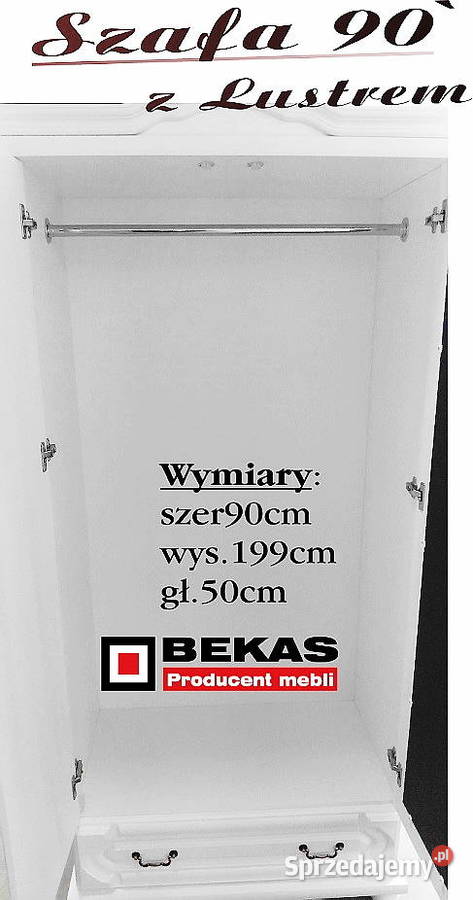 Śliczna Szafa 90 Biały Dąb Prowansalski Warszawa