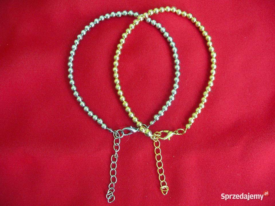 Bransoletka z koralików metalowych sztuk 2 Siedlce